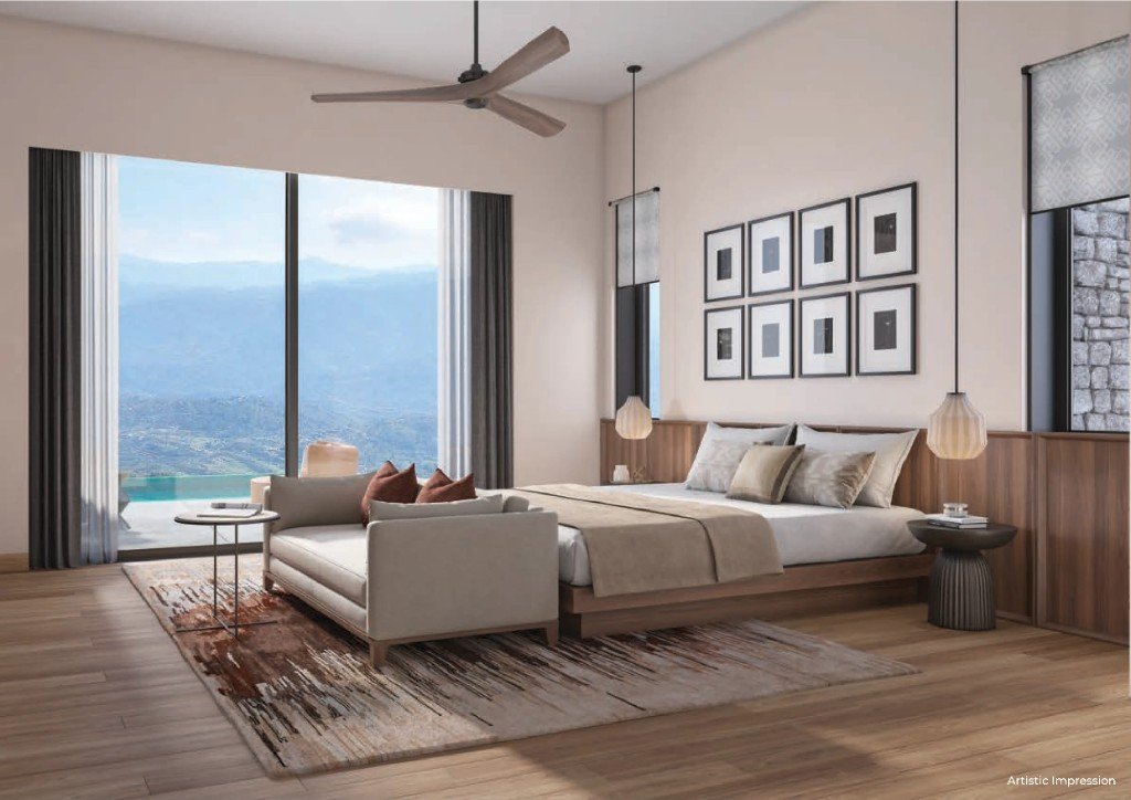 Master suite with mountain view